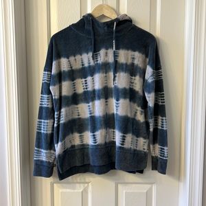 Tie dye velvet hoodie